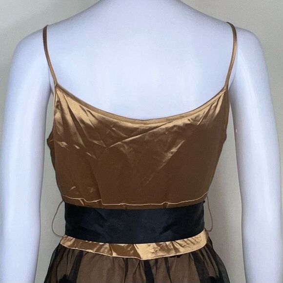 Heart Soul Cocktail Dress in Gold with Black Lace Overlay - Picture 11 of 16